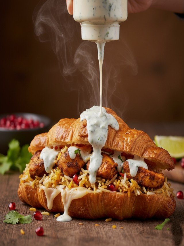 Biryani Croissant Sandwich Deluxe