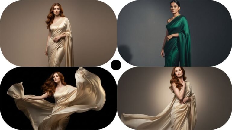 Saree Styling Reimagined Through Studio Portrait Art