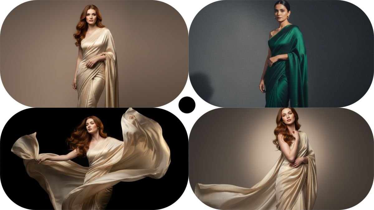 Saree Styling Reimagined Through Studio Portrait Art
