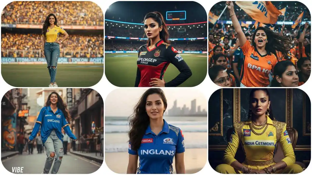 Stylish Woman in IPL Jersey: CSK, RCB, MI Look That Breaks the Internet