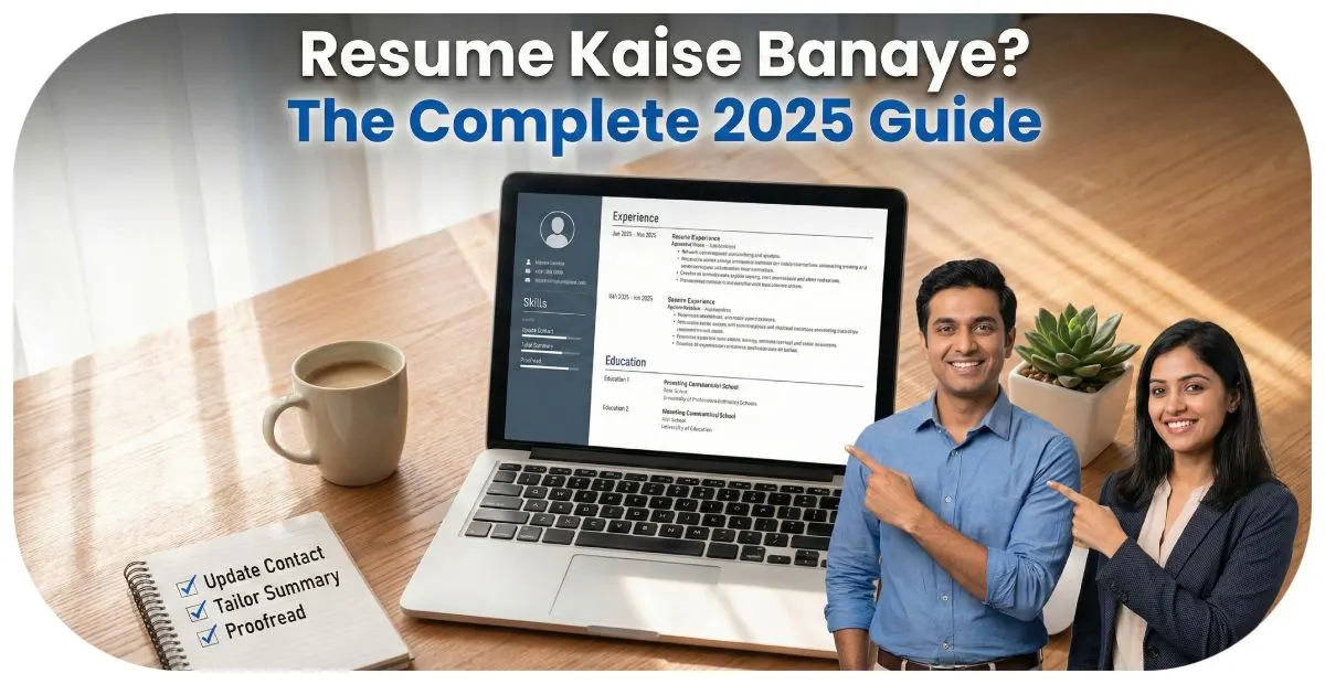 Resume कैसे बनाएं? फ्रेशर्स और प्रोफेशनल्स के लिए 2025 का ज़बरदस्त गाइड