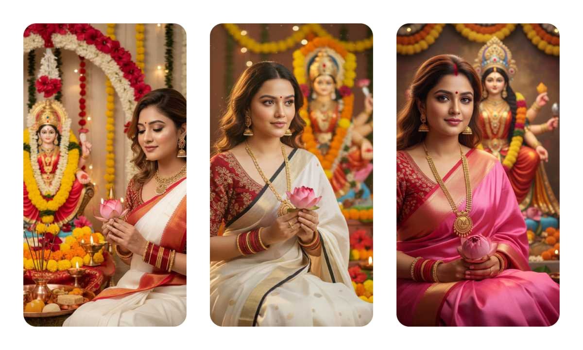 Top 20 Prompts: Bengali’s Laxmi Puja Today – Devotion, Elegance & AI Creativity