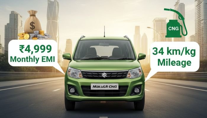 ₹4,499 EMI and 34 km/kg mileage make the Maruti WagonR CNG a star among budget cars