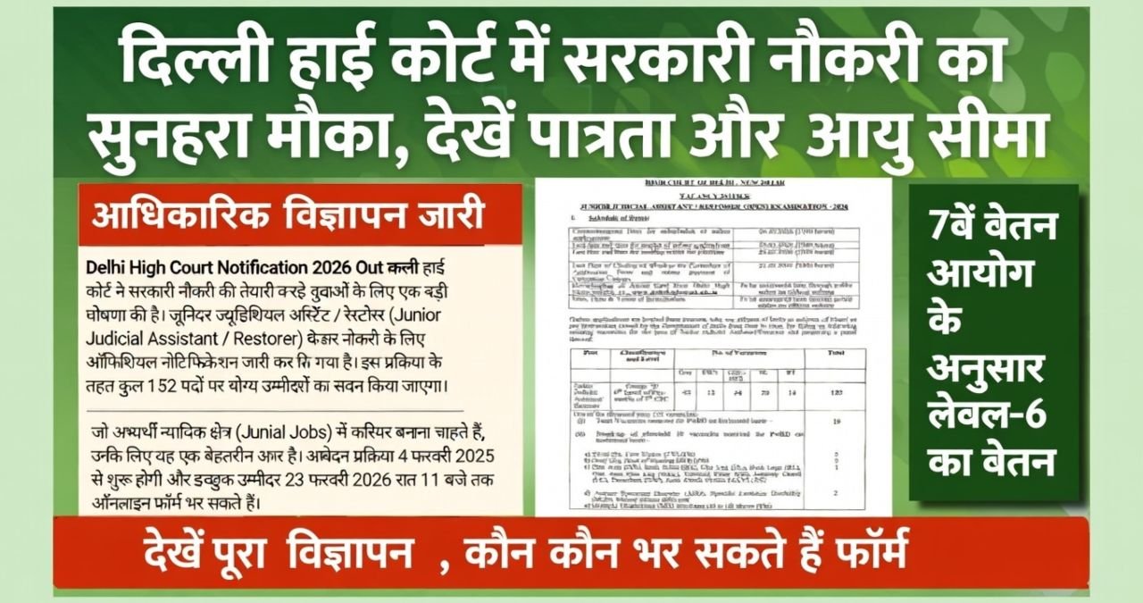Delhi High Court Notification 2026 Out