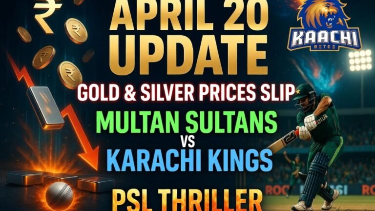 gold and silver prices dropped on april 20