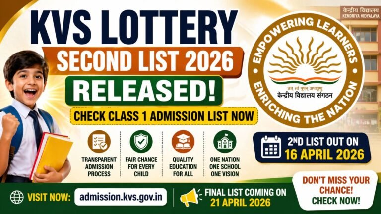 kvs 2026 lottery results
